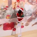Electric climbing Santa Claus toy with white ladder for Christmas indoor decoration - Black Man Climbing White Ladder
