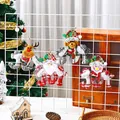Set of 4 festive plush fabric Christmas ornaments with JOY letters and characters - JOY挂件套装 / Set of 4