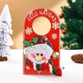 Festive Christmas snowman plush door hanger with Feliz Navidad greeting - Door Hanging Snowman
