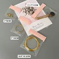 Transparent pink PVC jewelry storage bags for necklaces earrings and watches set - Small (7*8cm) / Pink