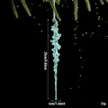 Light blue sparkling sequined icicle Christmas tree ornament hanging decoration 25cm - Iridescent Green - Irregular Icicle