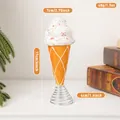 Decorative ice cream cone Christmas tree topper featuring spring base and colorful sprinkles - 17CM Ice Cream Tree Top Star [Type A] (EJ0272S-17CM) / 17cm