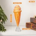 Orange ice cream cone Christmas tree topper with dimensions and silver spring base - 22CM Ice Cream Tree Top Star [Type B] (EJ0272S-22CM)
