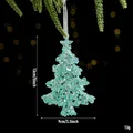 Glitzernder minzgrüner Weihnachtsbaumanhänger, 13x9 cm, leichte Partydekoration - Irisierendes Grün - Weihnachtsbaum