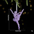 Lila glitzernder Ballett-Weihnachtsbaumschmuck mit 15x10cm detaillierten Maßen - Irisierendes Lila - Ballerina