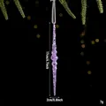 Funkelnder lila Pailletten-Eiszapfen für den Weihnachtsbaum, 17 cm lange Dekoration - Irisierendes Lila - Hängender Tropfen