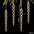 Ornements de glaçons à paillettes dorées de 20cm pour décoration de sapin de Noël - Glaçon en Spirale à Paillettes Creux / 20cm / Or