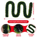 Thickened green 9cm wide artificial Christmas tinsel garland for holiday party decoration - Length 200cm-Width 9cm / Dark Green + Green Edge