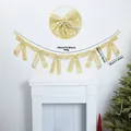 Glittering gold bow garland for festive birthday party and home backdrop decoration - Champagne Gold Sequin Style (EJ0245S)