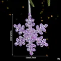 Glitzerndes lila Pailletten Schneeflocken Weihnachtsschmuck Set mit 14x12cm Maßen - Irisierendes Lila - Schneeflocke