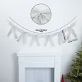 Glittery silver ballet style bow garland for elegant birthday party backdrop decor - Silver Sequin Style (EJ0245S)