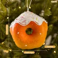 Decorazione natalizia a forma di ciambella glassata con granelli per l'albero - Ornamento Ciambella