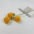 Lifelike artificial yellow marigold chrysanthemum flowers for wedding and home decor - Light Orange