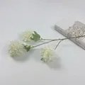 Eleganti fiori di calendula artificiali bianchi a sfera di cristallo per decorazioni nuziali - Bianco