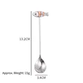 Cuillère à dessert en acier inoxydable 304 avec joli manche poisson, 13,2 cm de long - Petit poisson (B)