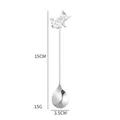 Cuillère à café chat en acier inox 304, manche long de 15cm et 3,5cm de largeur - Chat qui fait signe (D)