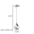 Cuillère en acier inoxydable 304 avec décor de poisson pour dessert et café mélangé - Petit poisson (D)