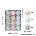 Juego de 12 bolas de Navidad de espuma macarrón 6cm adornos coloridos para árboles - Estilo 5 (20251023)