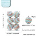 Set de 6 bolas de Navidad de espuma color macaron para árbol, 6 cm de diámetro - Estilo 1 (20251023) / Juego de 6