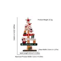 Wooden Christmas tree desktop ornament with Santa Claus and snowman motifs - Small Snowman & Santa Christmas Tree