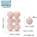 Juego de 6 bolas de Navidad de espuma color macarrón 6 cm adornos colgantes - Estilo 2 (20251023) / Juego de 6