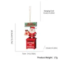 Wooden Christmas Santa Claus ornament with mailbox for holiday home decoration - Santa Mailbox Style (325)