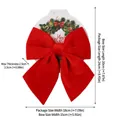 Large red velvet Christmas bow ornament for DIY tree and window decoration - 1 Piece/Pack (15*20cm) / Christmas Red