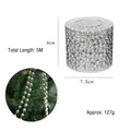 5m silver Christmas bead chain garland for tree decoration and festive indoor scene layout - 8mm Bead Chain (5m Long) / Silver