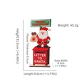 Handcrafted wooden Santa Claus mailbox ornament featuring a Merry Christmas sign for desk - Santa Mailbox