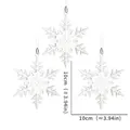 3-piece set of clear acrylic snowflake ornaments for Christmas tree hanging decorations - 10cm Leaf Snowflake (3 Pieces) / 3 Pieces