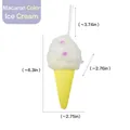 Ornamento natalizio a forma di gelato macaron in peluche con dimensioni per decor - Gelato / Giallo chiaro