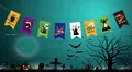 Bunte Halloween Cartoon Girlande Banner für Party Deko und festliche Atmosphäre. - Halloween Gemischte Elemente Flagge (wb-1)