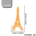 Glitter orange Eiffel Tower Christmas hanging ornament, 15.5cm model for display - 1 Piece / Orange