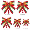 Cinque misure di fiocchi di Natale rosso verde oro per decorazioni dell'albero - Taglia 3 / 40*45cm