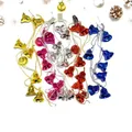 Multicolor Christmas bell chain ornaments for festive tree and window decoration - 1.3m / Gold