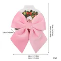 Large pink velvet Christmas bow ornament for tree and window display decoration - 1 Piece/Pack (15*20cm) / Light Pink