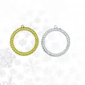 Gold and silver twisted Christmas plastic rings for DIY wreath hanging ornaments - 6CM Circle Gold / Gold