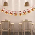 Guirlande de Noël festive en papier avec Père Noël pour décoration intérieure - Bannière Père Noël et Cloche (Z-20)