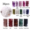 Professional set of 36 colorful 4cm Christmas tree ornaments in various shiny finishes - 4CM (36 Pieces/Pack) / Dark Green
