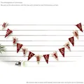 Christmas burlap banner with red buffalo plaid flags and Merry Christmas lettering. - Red Plaid Burlap Bunting