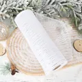 Ruban de maille déco blanc de qualité avec rayures argentées pour décor de Noël - Maille blanche avec fil d'argent / 10 Yards