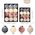 Premium velvet Christmas ball ornament set in 6cm and 8cm sizes for holiday tree decor - 12 Pieces/Pack (6cm) / Champagne Silver