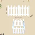 Detailed view of white PVC Christmas tree fence panel with metric and imperial dimensions - 40x160cm Fence (Set of 4 Pieces)
