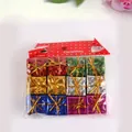 Set of mini Christmas gift box ornaments in colorful foil for tree decoration. - Mini Gift Set / Set of 12