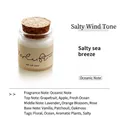 Muestra de vela aromática Salty Sea Breeze en tarro de cristal de 20ml con corcho - Brisa de Sal Marina / 20ml / Blanco