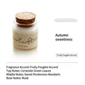 20ml portable scented candle sample in glass jar with cork, autumn sweetness fragrance - Sweet Autumn / 20ml / White