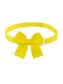 Adjustable bright yellow pet bow tie collar featuring a stylish waffle fabric texture - Yellow