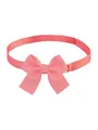 Elegant pink pet bow tie collar featuring a waffle texture for small cats and dogs - Watermelon red