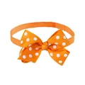 Niedliches 7,6 cm orangefarbenes Haustierhalsband mit gepunkteter Schleife für Katzen und Hunde - Orange