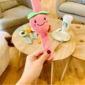 Cute strawberry plush slap bracelet for children's gifts and various school activities - Peach